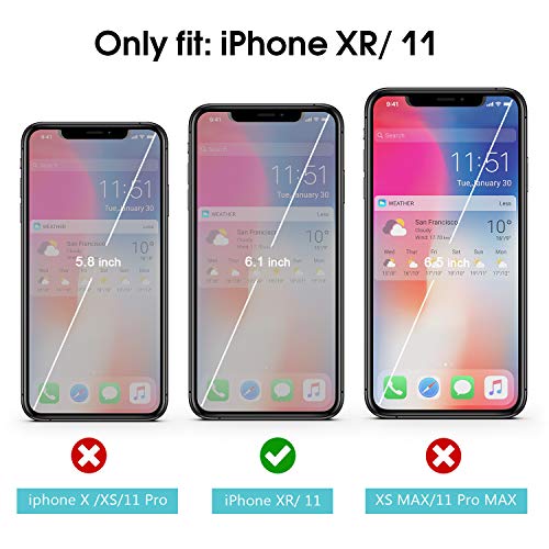 OTAO Privacy Screen Protector for iPhone 11/iPhone XR 6.1inch True 28°Anti Spy Tempered Glass