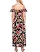 Beyove Women Floral Off Shoulder Strappy Backless High Split Beach Maxi Dress