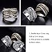 Mytys Retro Vintage Gold Tone Interwined Crossover Crystal Fashion Statement Rings (8)