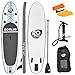 Goplus Inflatable Stand up Paddle Board Surfboard SUP Board with Adjustable Paddle Carry Bag Manual Pump Repair Kit Removable Fin for All Skill Levels, 6