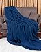 Utopia Bedding Fleece Blanket Twin Size Navy Soft Cozy Sateen Bed Blanket Microfiber