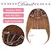 Down Clip on Bangs Human Light Brown Thick