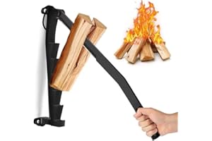 XDGGCSY Wall Mounted Kindling Splitter for Wood, Portable Metal Manual Fire Wood Kindling Splitter, Hand Sturdy Firewood Cutter, Heavy Duty Firewood Log Splitter Crackers Wedge for Indoor or Outdoor