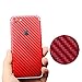 iPhone 7 Sticker, Toeoe Luxury 3D Textured Carbon Fibre Decal Skin with a Clear Case for iPhone 7 Red