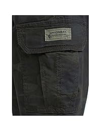 UNIONBAY pantalón corto de carga de 100% algodón con cintura elástica, para niño