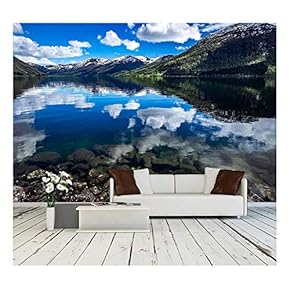 Beautiful Nature Norway Natural Landscape. - Removable Wall Mural | Self-Adhesive Large Wallpaper - 66x96 inches