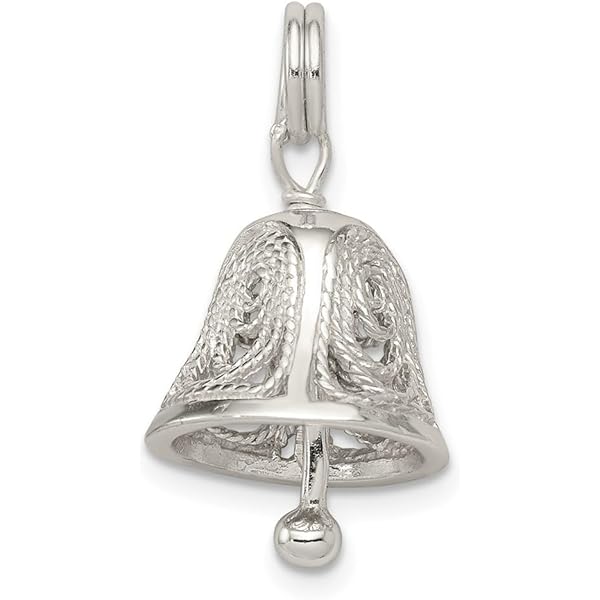 Amazon.com: Bell Charm In Sterling Silver, Charms for