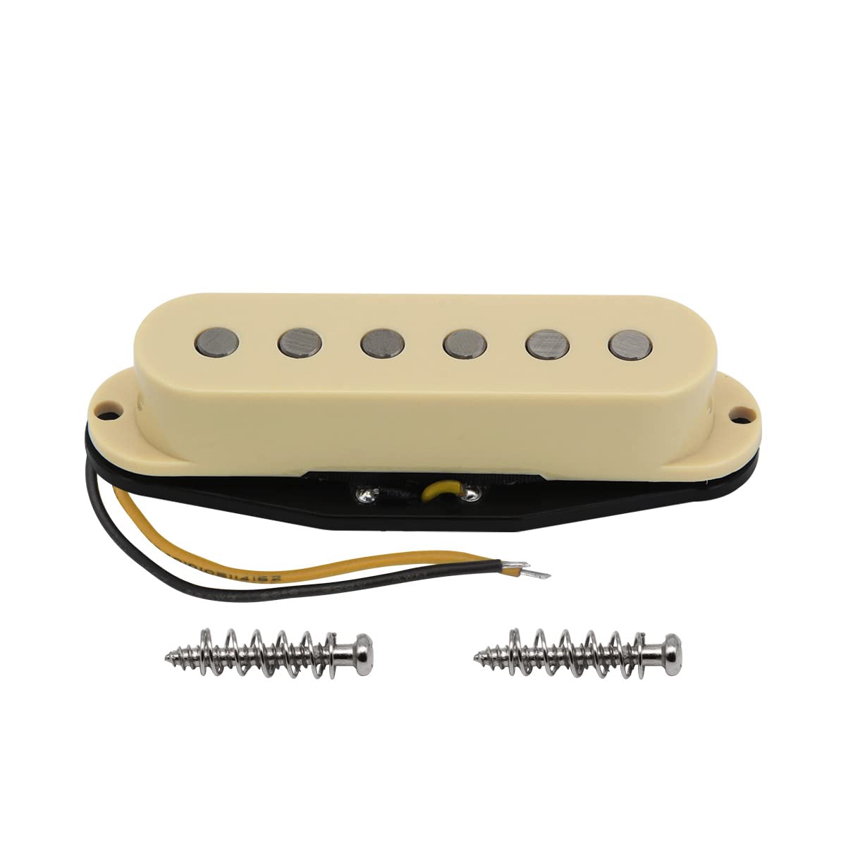 FLEOR Alnico 5 ST Pickup Single Coil Pickup Guitar Bridge Pickup Flat Pole for ST SQ Electric Guitar, Cream
