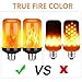 Y- STOP Upgraded LED Flame Light Bulbs, 4 Modes Flickering Light Bulb with Upside Down Effect, E26 Base Flame Bulb for Halloween Lights, Christmas Decorations Outdoor Indoor, Party Decor (4 Pack)