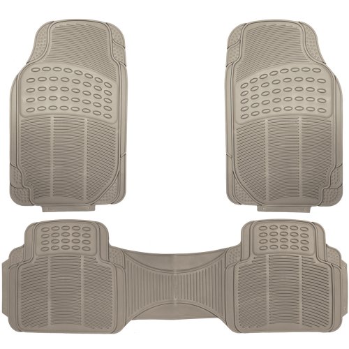 OxGord 3pc Ridge Floor Mats for Volvo XC90, Beige