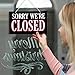 Open Closed Sign, Reversible - Door Hanging, 10 x 6, Made in USA