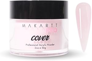 MakarttPro Acrylic Powder – Durable, Long-Lasting, Easy-Apply Formula for Nail Extensions, Overlays, Sculpting & Nail Art – 56g/2oz – Pink Silk, Perfect for Pros and At-Home Use