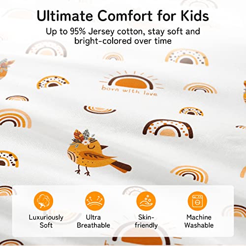 Besrey Pack N Play Sheets, Premium Stretch Fitted Portable Mini Cribs