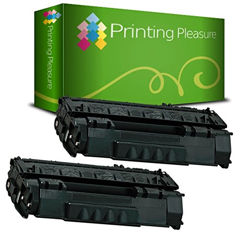 Printing Pleasure 2 Compatible Laser Toner Cartridges for HP Laserjet 1160 1320 3390 3392 P2015 P2013 P2010 M2727 Canon LBP-3300 LBP-3310 LBP-3360 LBP-3370 | Q5949A 49A Q7553A 53A CRG 715 CRG 708