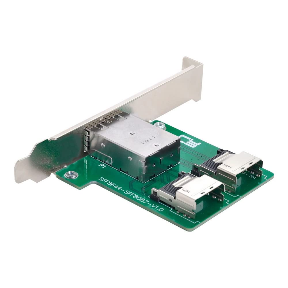 CY Mini SAS HD SFF-8644 To Internal Mini SAS SFF-8087 PCBA Female Adapter Dual Ports With Low Profile Bracket