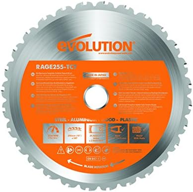 Evolution Power Tools Rage255Blade Multi-Purpose Cutting Blade For Rage3 10-Inch