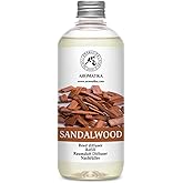 Reed Diffuser Refill Sandalwood 17 Fl Oz (500ml) - Room Diffuser - Home Fragrance - Scented Diffusers for Aromatherapy - Air freshener - Fresh/Intensive Fragrance