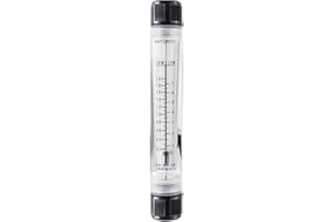 BNYZWOT 1/2" Female Thread Water Liquid Inline Flowmeter Rotameter M-15 0.2-2.0 GPM 1-7 LPM
