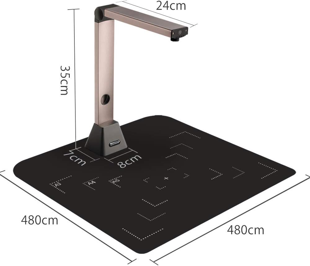 Document Camera iOCHOW S1, High Definition Portable Scanner, Capture Size A3, Multi-Language OCR, English Article Recognition, USB, SDK & Twain for Office and Education Presentation : Electronics