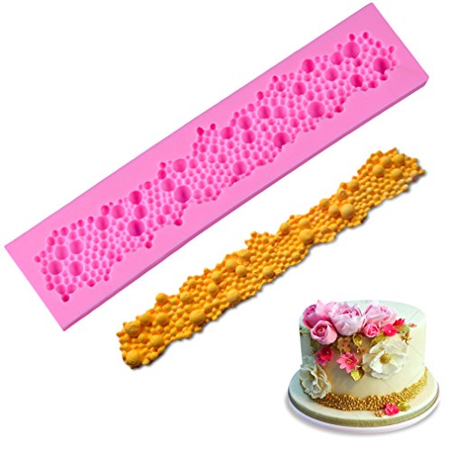 Silicone Fondant Mold Chocolate Cake Decorating - Round Pearls Candy Mold DIY Cake Chocolate Mold Making Tools Pink