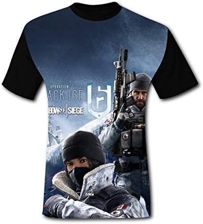 ChenS Men's Rainbow Siege Polyester 3D Print Shirt S
