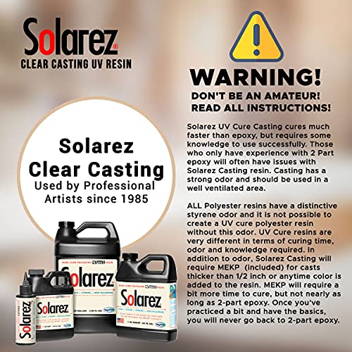 SOLAREZ UV Cure Clear Casting Resin (Quart) DIY Jewelry, Hobby, Craft