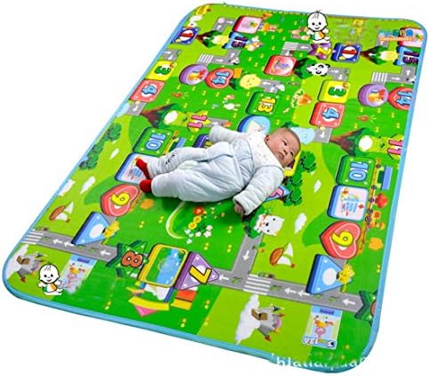 MaBoShi 7147inches 2 Styles One Side Extra Large Thickness Baby Crawling Mat