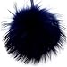 Valpeak 6'' Fluffy Raccoon Fur Ball Pom Pom Keychain Womens Bag Purse Charms with Golden Key Chain (Royal Blue)