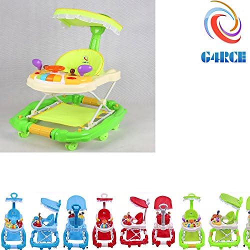 G4RCE® Luxury Baby Toddler Toy Sun Canopy Push Handle Convertible Rocker or Walker First Step for Your Baby (Blue)