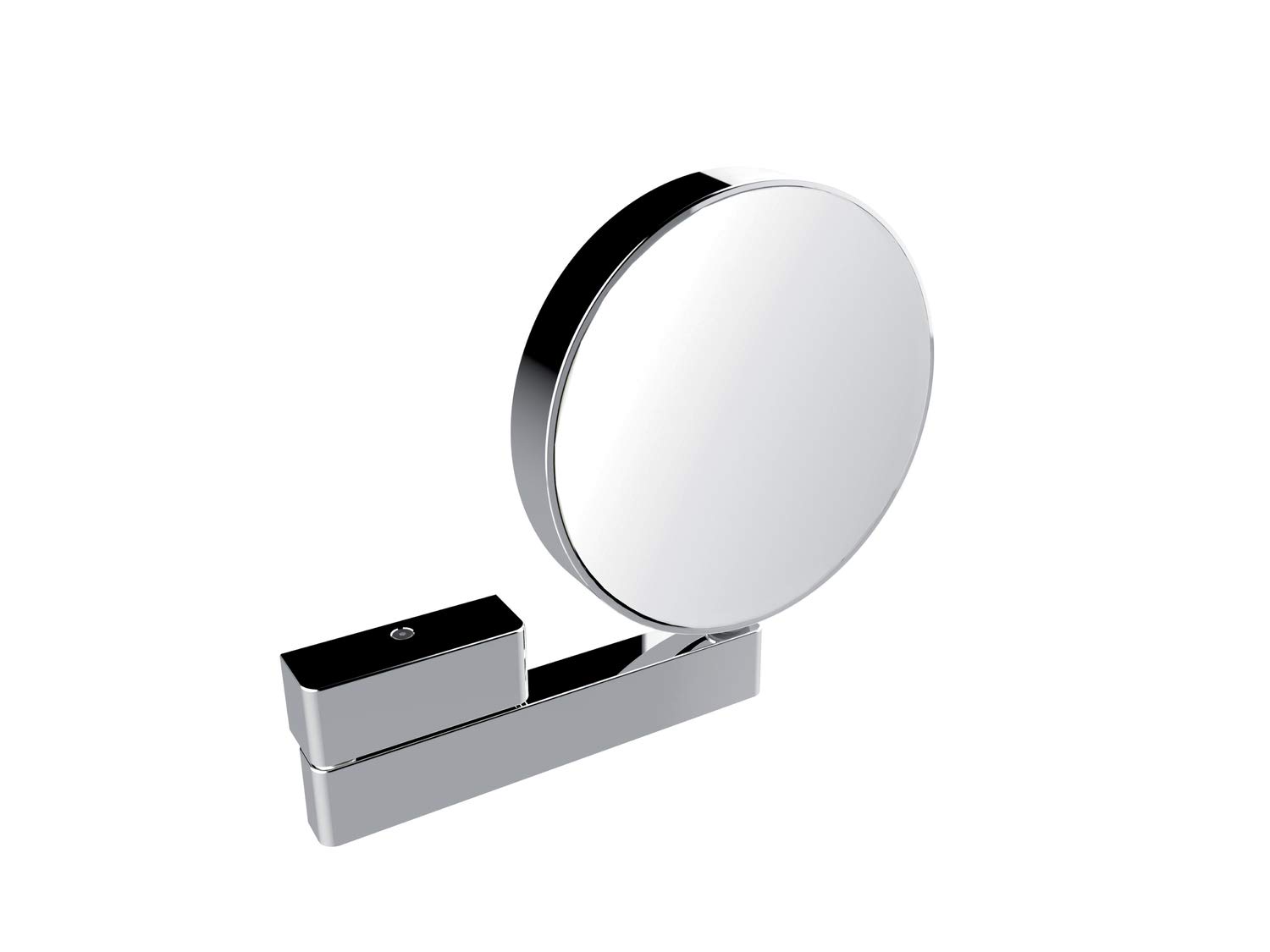 Emco 109500117 Round Cosmetic Mirror with Articulated Arm 3x and 7x Magnification on Both Sides