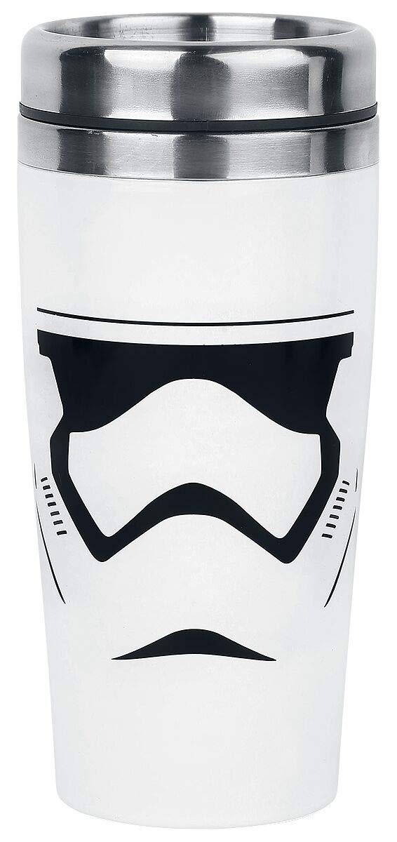 Star Wars Travel Mug Stormtrooper | Reuseable Commuter Cup | Insulated Coffee & Tea Flask | Easy Clean | Double Walled Insulation | 450ML Capacity | Spill Proof