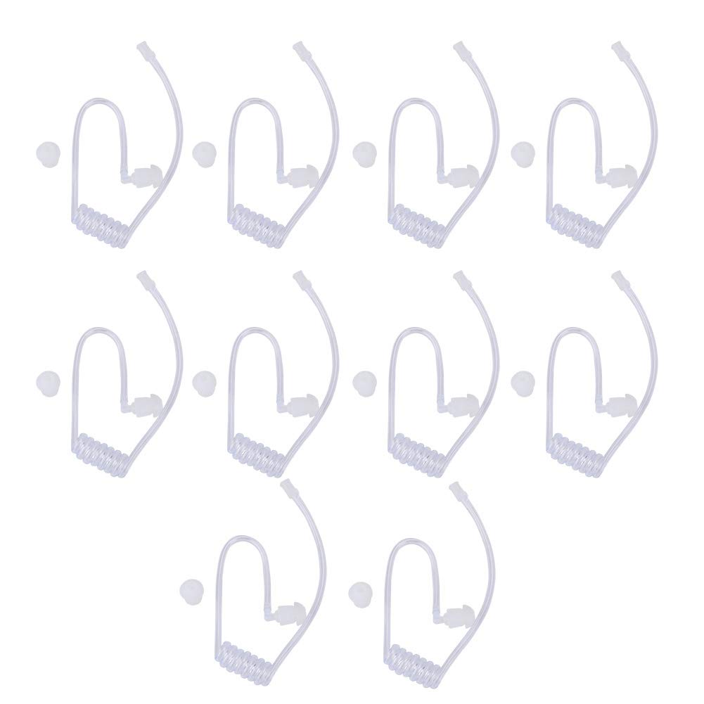 Replacement Covert Acoustic Coil Audio Tube Compatible Replacement for Two Way Radios Headsets and for for for Walkie Talkie Earpieces(10Pack)