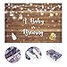 Allenjoy 7x5ft Baby is Brewing Baby Shower Backdrop Beer Party Banner Glitter Rustic Wood Board Baby Shower Photography Background Photo Booth Props