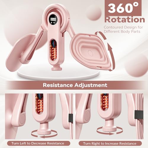 Ejercitador de Muslos Internos, Ejercitador de Suelo Pélvico para Mujere Hombre,0–60 kg Ajustable, Kegel Ejercitador de Piernas con Correas Fijas,Maquina en Casa para Brazos, Muslos y Caderas