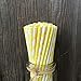 Yellow and White Paper Straws - Stripe Chevron Polka Dot - 7.75 Inches - Pack of 100 - Outside the Box Papers Brand
