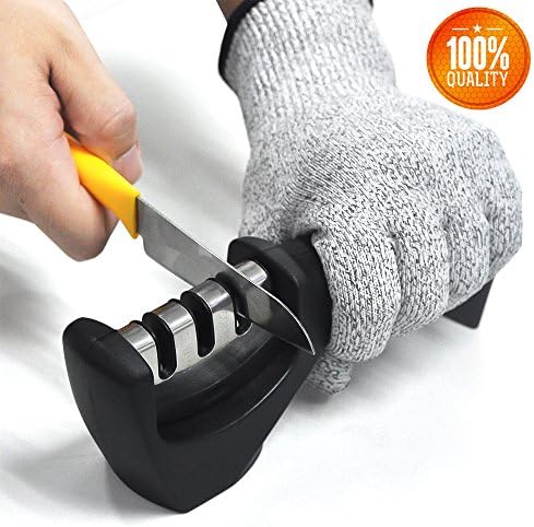 Kitchen Knife Sharpener Tool for Household-Carikaien New Arrival, 3 Stage Diamond Coated Sharpening