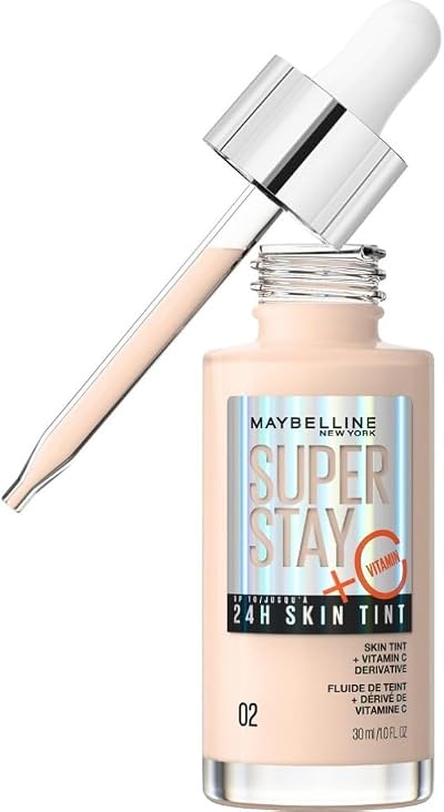 Maybelline Super Stay Skin Tint Foundation Vitamin C Vegan Shade 2 24H