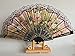 HUNANBANG 1 Dozen 12 Pieces Folding Hand Fans Church Wedding Gift, Party Favors, DIY Decoration Gift Size9 Wholesale 12pack (Flower)