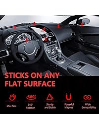 teléfono celular soporte magnético para coche salpicadero, SAleX Universal de 360 grados rotación ajustable soporte de manos libres para teléfonos móviles, tablets y GPS: iPhone X 8 8 Plus, iPad, Samsung Galaxy S8 S8 + Note8, Negro
