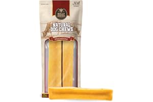 Bully Bunches Large Authentic Yak Cheese Himalayan Chews for Large Dogs & Heavy Chewers - All Natural Dog Treat Dental Chews,
