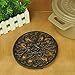 Cast Iron Trivet, Bestplus Tablemat Potholders with Rubber Legs Vintage Carving Flower for Kitchen or Dining Table Decor Round TF001