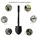 OUTLIFE Foldable Military Shovel - Mini Emergence Survival Compass Spade Entrenching Tool with Carrying Pouch for Camping, Hiking, Backpacking, Gardening with Rubber Handle