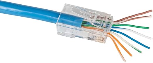 Klein Tools Vdv826 703 Pass Thru Modular Data Plug Rj45 Cat6 Pass Through Connectors 50 Pack