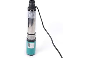FUTCHOY Deep Well Submersible Pump, 22GPM DC24V with 52ft Cable, Outlet Diameter 0.98in, Stainless Steel Water Pump for Industrial, Irrigation, Home Use (0.42HP, 22GPM)