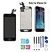 iPhone 5S Frout Screen Replacement Black Kit, Screen Repair, Full LCD Assembly , Display Touch Digitizer Full Assembly Replacement with Home Button, Front Camera, Ear Speaker, Repair Tools