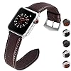 Fullmosa Compatible for Apple Watch Band 38mm 42mm 40mm 44mm, 3 Colors Labu Leather Apple Watch Band/Strap for iWatch…