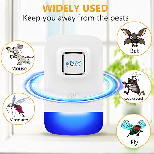 U-miss Ultrasonic Pest Repeller Plug in Pest Control - Mice Repellent & Rat Repellent in Pest Repellent - Bug Repellent for Ant,Mosquito,Mice,Flea,Fly,Spider,Roach,Rat -(6 Pack)