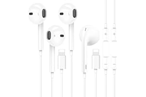 EALITAK 2 Pack Apple Earbuds for iPhone Headphones Wired Lightning Earphones[Apple MFi Certified] (Built-in Microphone & Volume Control)Noise Isolating Earphones for iPhone 14/13/12/11/XR/XS/X/8/7/Pro/Pro Max