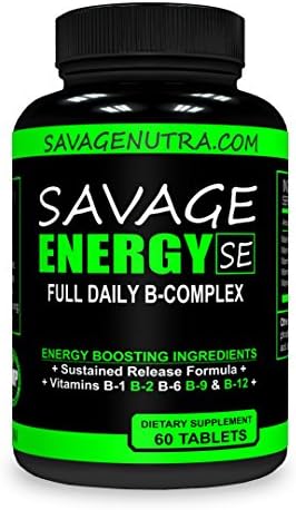 NEW Savage Energy 60's ( B-Complex ) Boost Energy - Reduce Stress - Supports Weight Loss - Supports over all health and well being