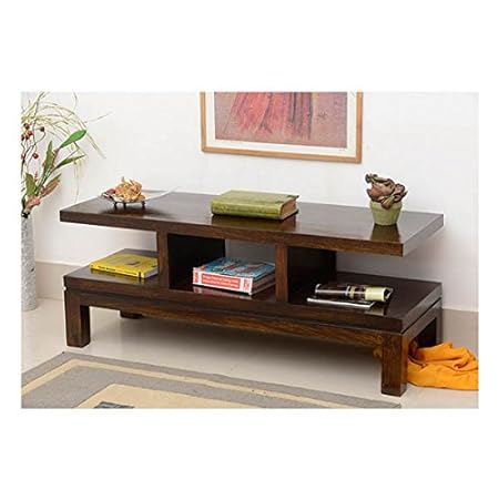 Jangir JDTV1158 Solid Wood TV Stand (Glossy Finish, Brown)